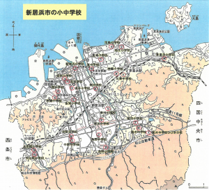 小中学校位置図