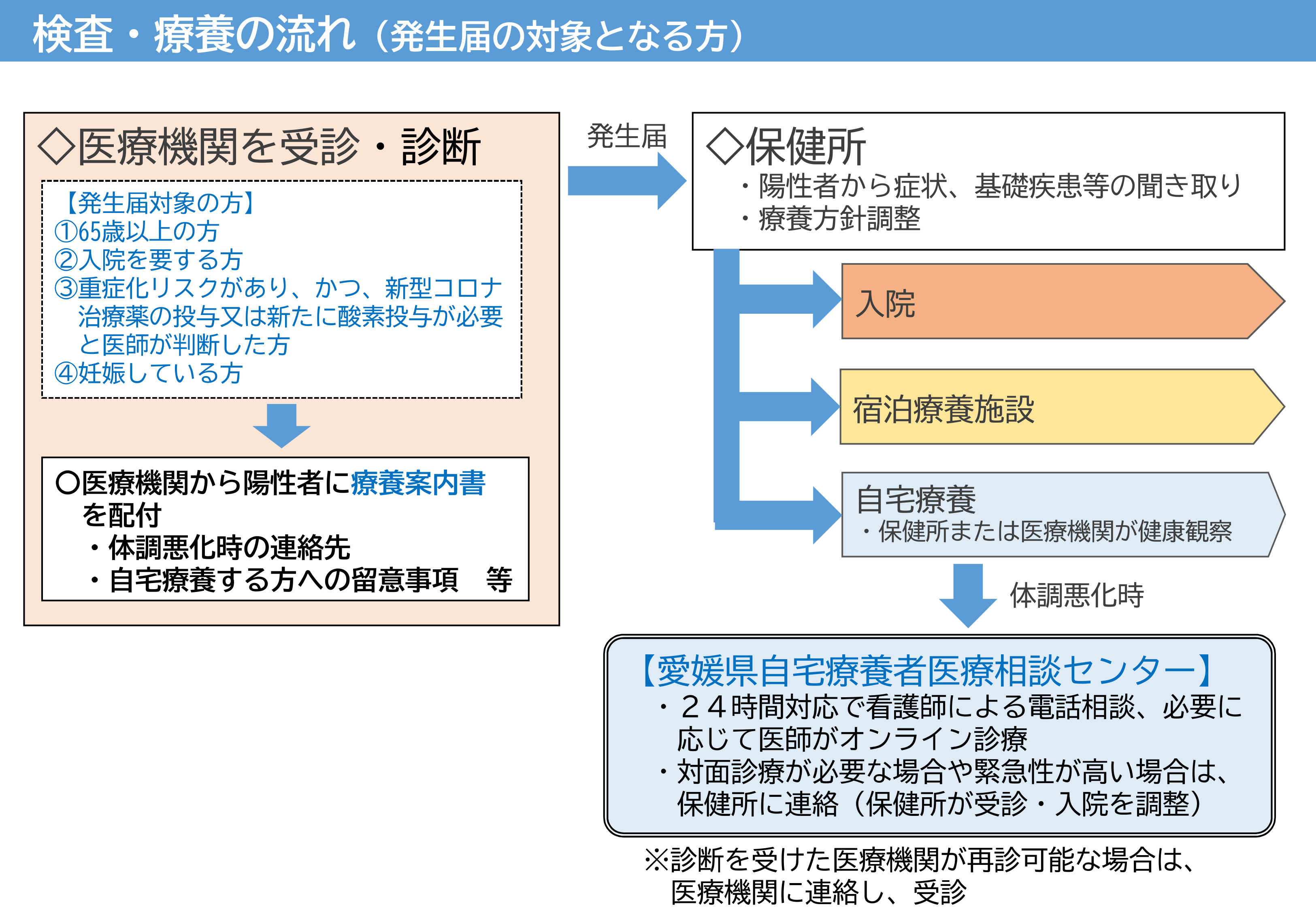 検査・療養の流れ