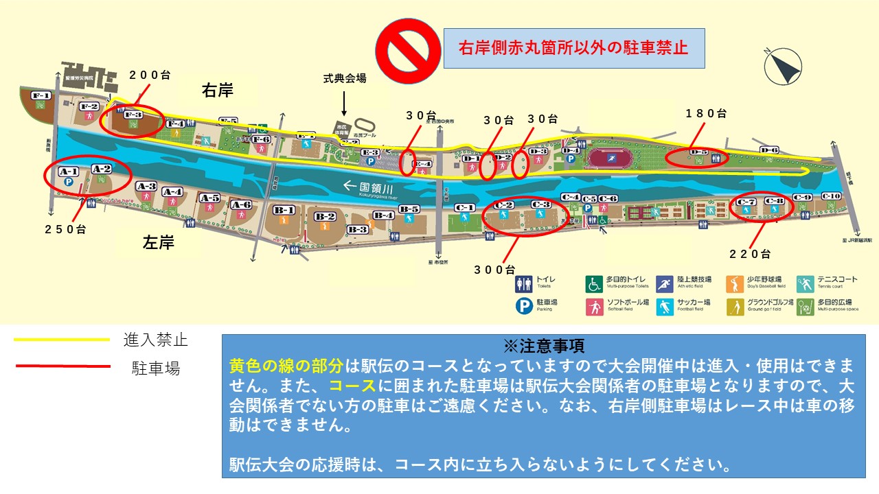 国領川河川敷駐車場図