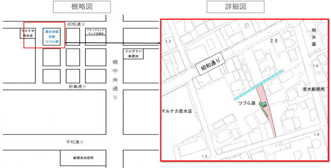 つづら淵　位置図